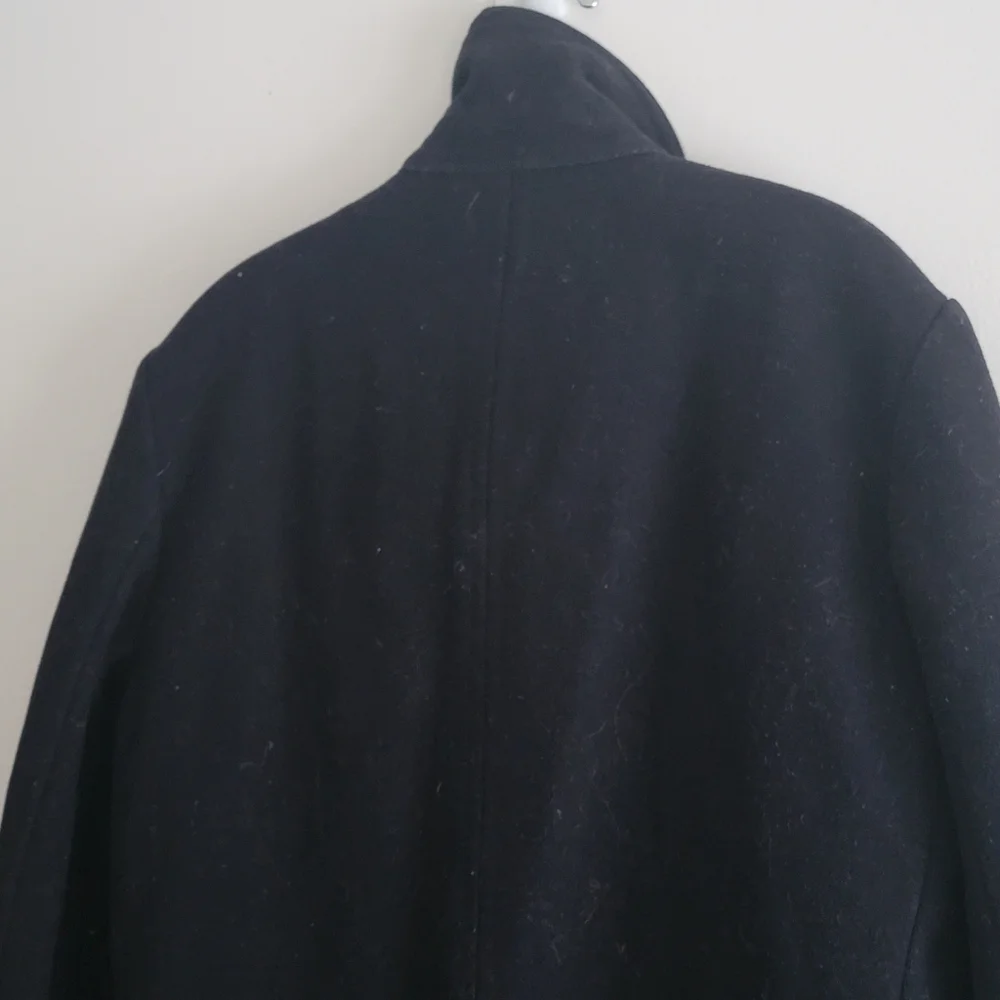 J. Crew Wool Bayswater Peacoat Black Thinsulate Stadium Military Grade Large